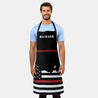 Custom Firefighter Thin Red Line Fire Department