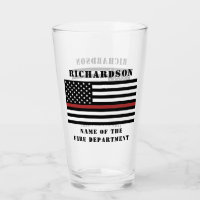 Custom Firefighter Thin Red Line Fire Department