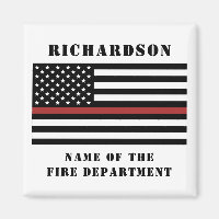 Custom Firefighter Thin Red Line Fire Department