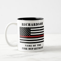 Custom Firefighter Thin Red Line Fire Department