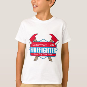 Custom Firefighter with Axes T-Shirt