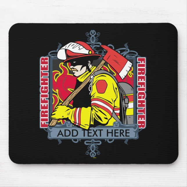 Custom Firefirefighter Mouse Mat (Front)
