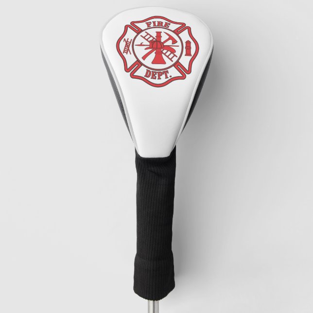 Custom Fireman Fire Department Golf Club Cover (Front)