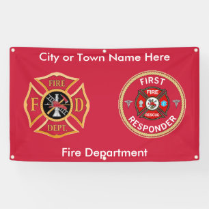 Custom Fireman's Cross Outdoor Banner