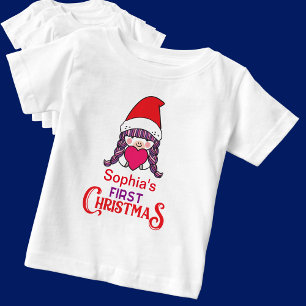 Custom First Christmas Baby T-Shirt