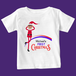 Custom First Christmas Baby T-Shirt