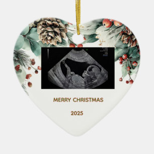 Custom First Christmas Expecting Photo Ornament