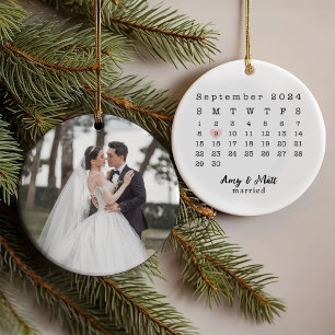 Custom First Christmas Married Ornament from Photo
