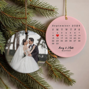 Custom First Christmas Married Ornament from Photo