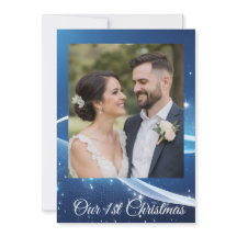 Custom First Christmas Photo Card for Couples