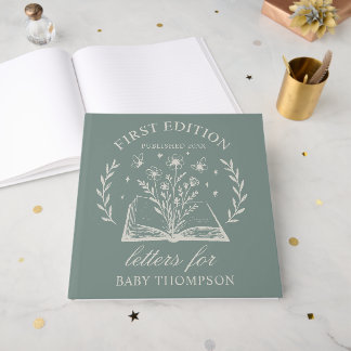 Custom First Edition Book Baby Shower Guest Book