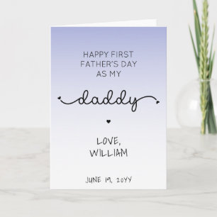 Custom First Father's Day New Daddy Card