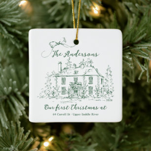 Custom First Home Christmas Ornament
