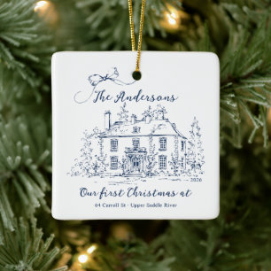 Custom First Home Christmas Ornament