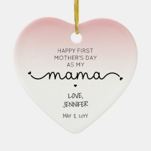 Custom First Mother's Day New Mama Keepsake Gifts Ceramic Tree Decoration