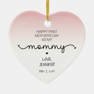 Custom First Mother's Day New Mummy Keepsake Gifts Ceramic Tree Decoration
