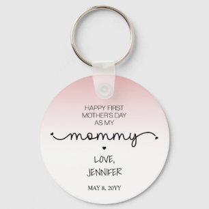 Custom First Mother's Day New Mummy Keepsake Gifts Key Ring