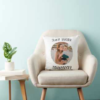 Custom First time 1st Mum Mummy Mother's card Cushion