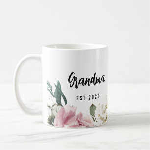 Custom First Time Grandma Gift Garden Roses Coffee Mug