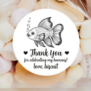 Custom Fish Wedding Favour Stickers
