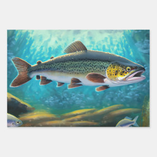 Custom Fishing Wrapping Paper – Personalised Gift 