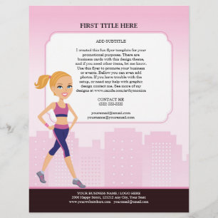 Custom Fitness Flyer with Illustration