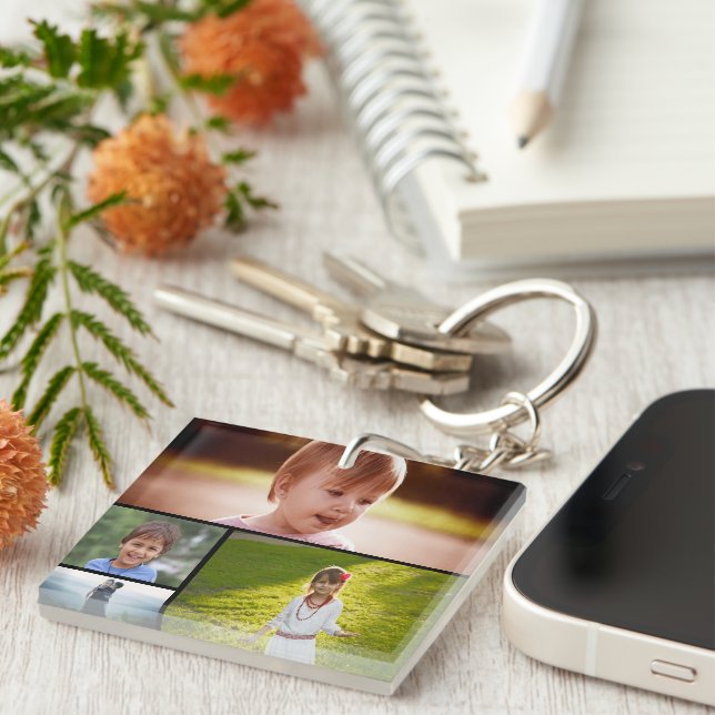 Custom Five Photo Acrylic Keychain (Front Right)