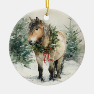 Custom Fjord Horse Christmas Ornament Gift