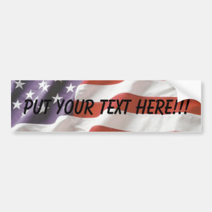 CUSTOM FLAG BUMPER STICKER