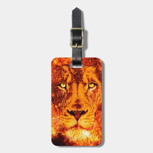 Custom Flaming Lion Luggage Tag