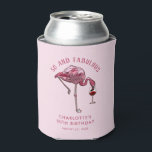 Custom Flamingo 50th Birthday 50 and Fabulous Can Cooler<br><div class="desc">Cute personalised 50th birthday party flamingo gag can cooler. Add your name and message by clicking on the "Personalise" button to create a unique party swag for your celebration. Makes a perfect keepsake for guests to remember this special milestone.</div>