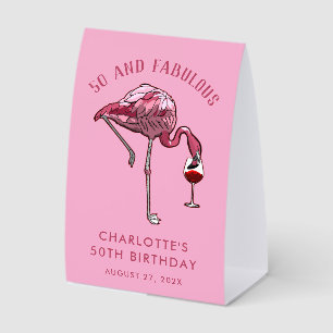 Custom Flamingo 50th Birthday Novelty Swag