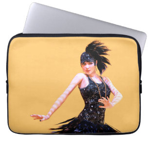 Custom Flapper Dancing Vintage Laptop Sleeve