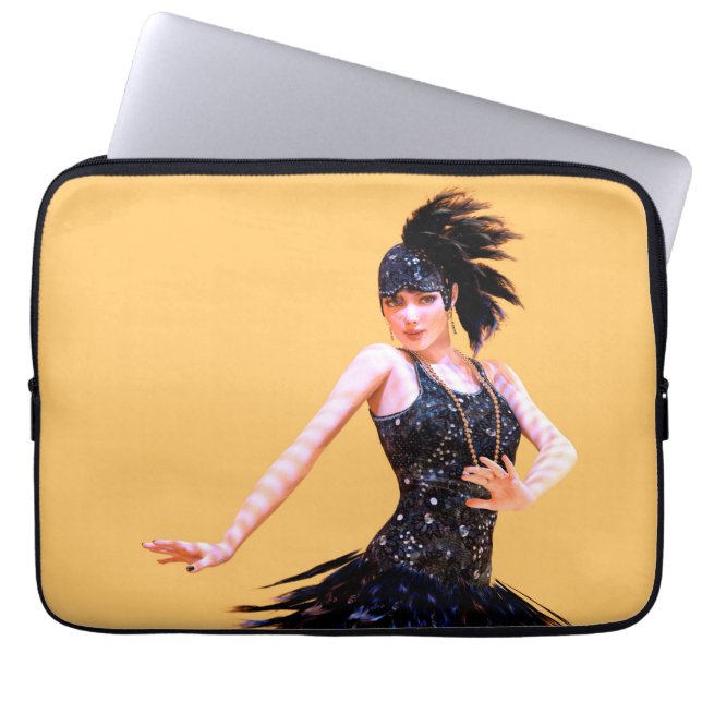 Custom Flapper Dancing Vintage Laptop Sleeve (Front)