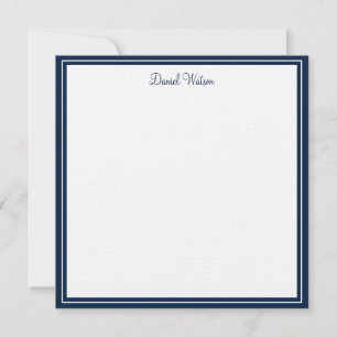 Custom Flat Note Card-Linen Card