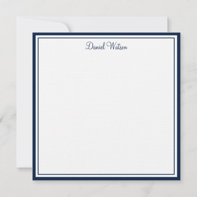Custom Flat Note Card-Linen  Card (Front)