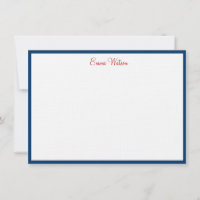 Custom Flat Note Card-Linen