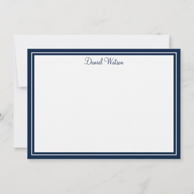 Custom Flat Note Card-Linen  Card (Front)