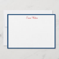 Custom Flat Note Card-Linen