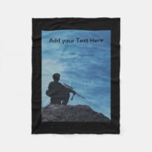Custom Fleece Blanket for Military or Veterans