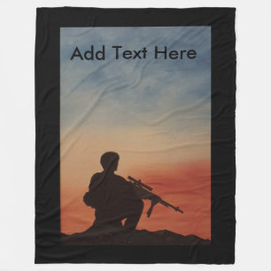 Custom Fleece Blanket Military and Veterans