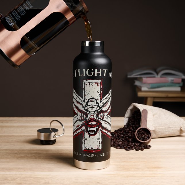 Custom Flight Nurse Mum Medevac Tactical Water Bot Bottle (Coffee)