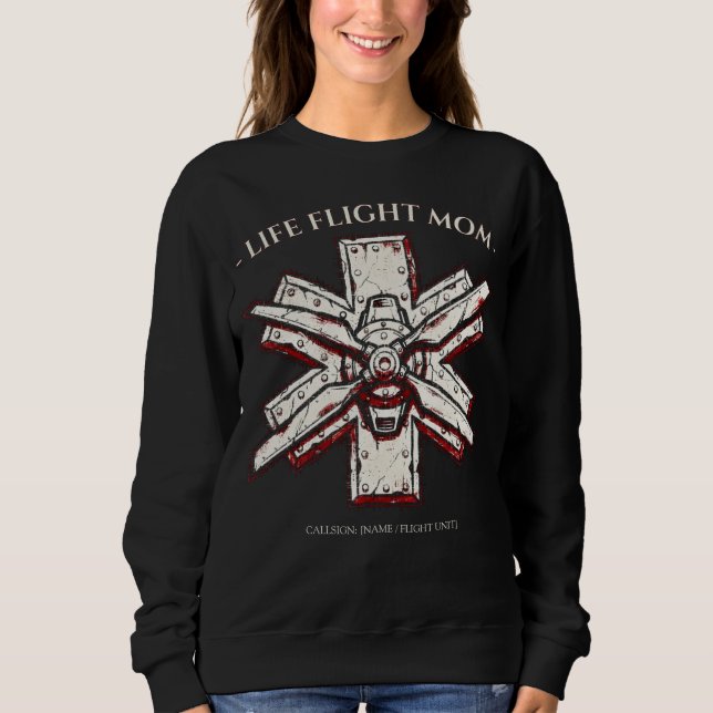 Custom Flight Nurse Mum Medevac Tactical Water Bot Sweatshirt (Front)