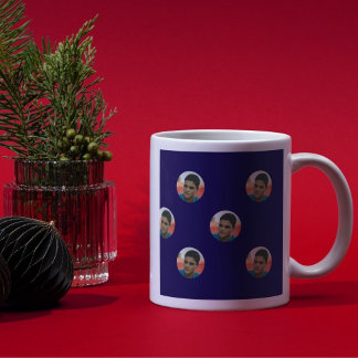 Custom Floating Portrait with Bold Background Coffee Mug