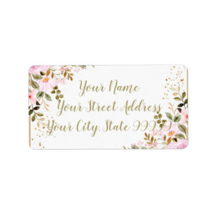 Custom Floral Address Labels