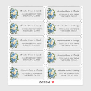 Custom Floral Address Labels for Family sticker