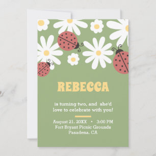 Custom floral birthday invitation