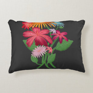 Custom Floral Bouquet Aesthetic Boho Flower  Decorative Cushion