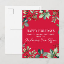 Custom Floral Christmas Party