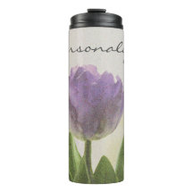 Custom floral flower thermal tumbler travel mugs
